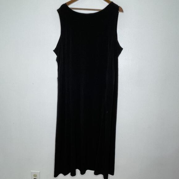 Susan Graver Dress Womens 3XL Black Sleeveless Summer Maxi Tank Stretch Plus - Picture 5 of 7